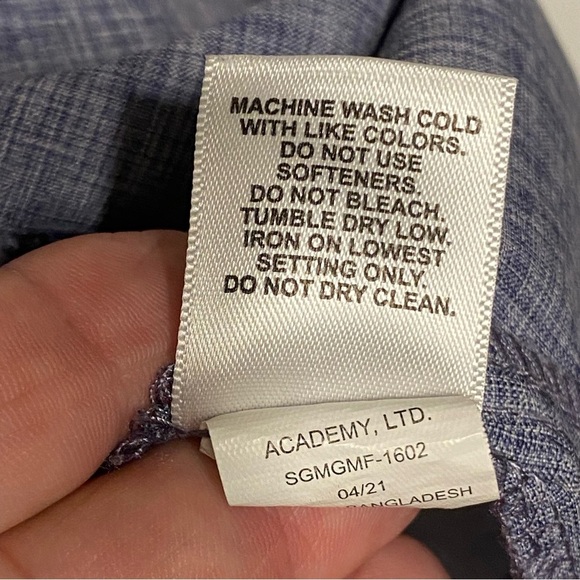 Magellan Big Tall Shirt Men 4X Fish Golf Short Sleeve Moisture Wick Blue-Gray - Picture 5 of 16